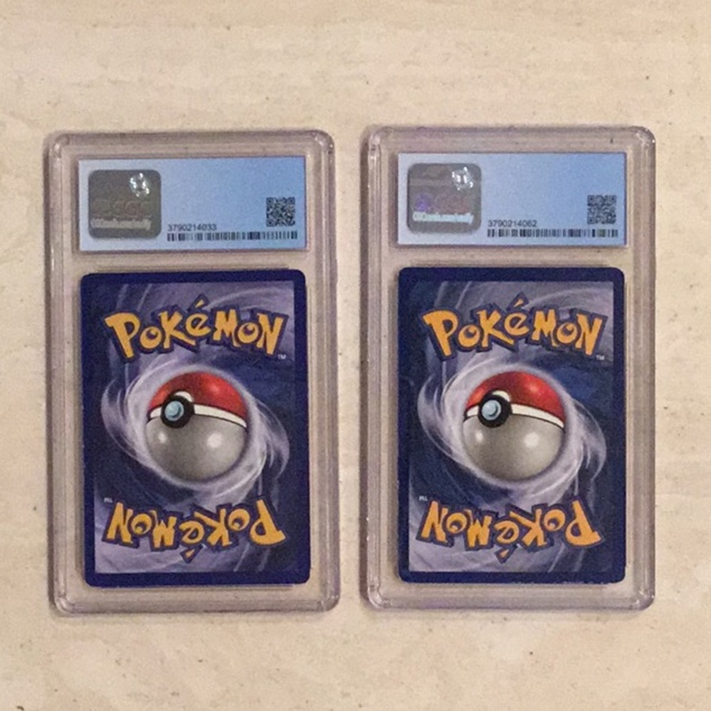 Pikachu & Charmander 1999 Pokemon 60/64 46/102 Base Set CGC 7 Graded Card - Picture 3 of 10